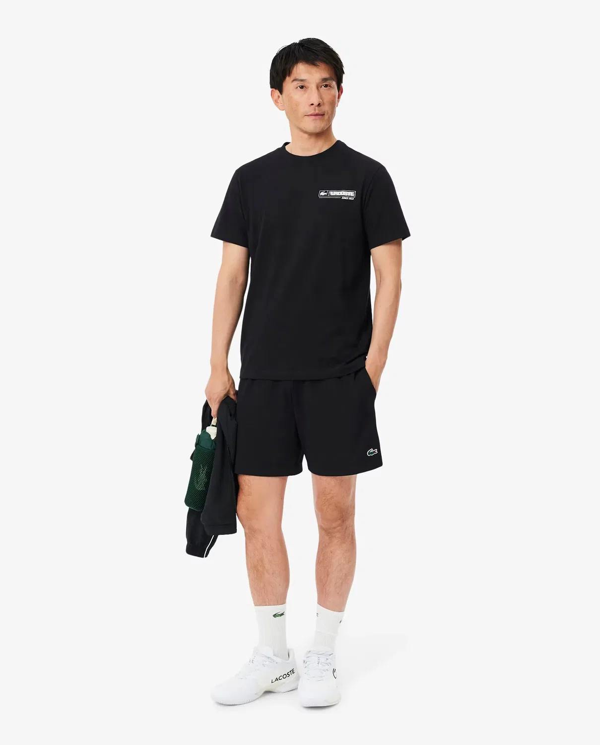 Мужская спортивная футболка с принтом Ultra Dry Lacoste, Blanco — фото 4