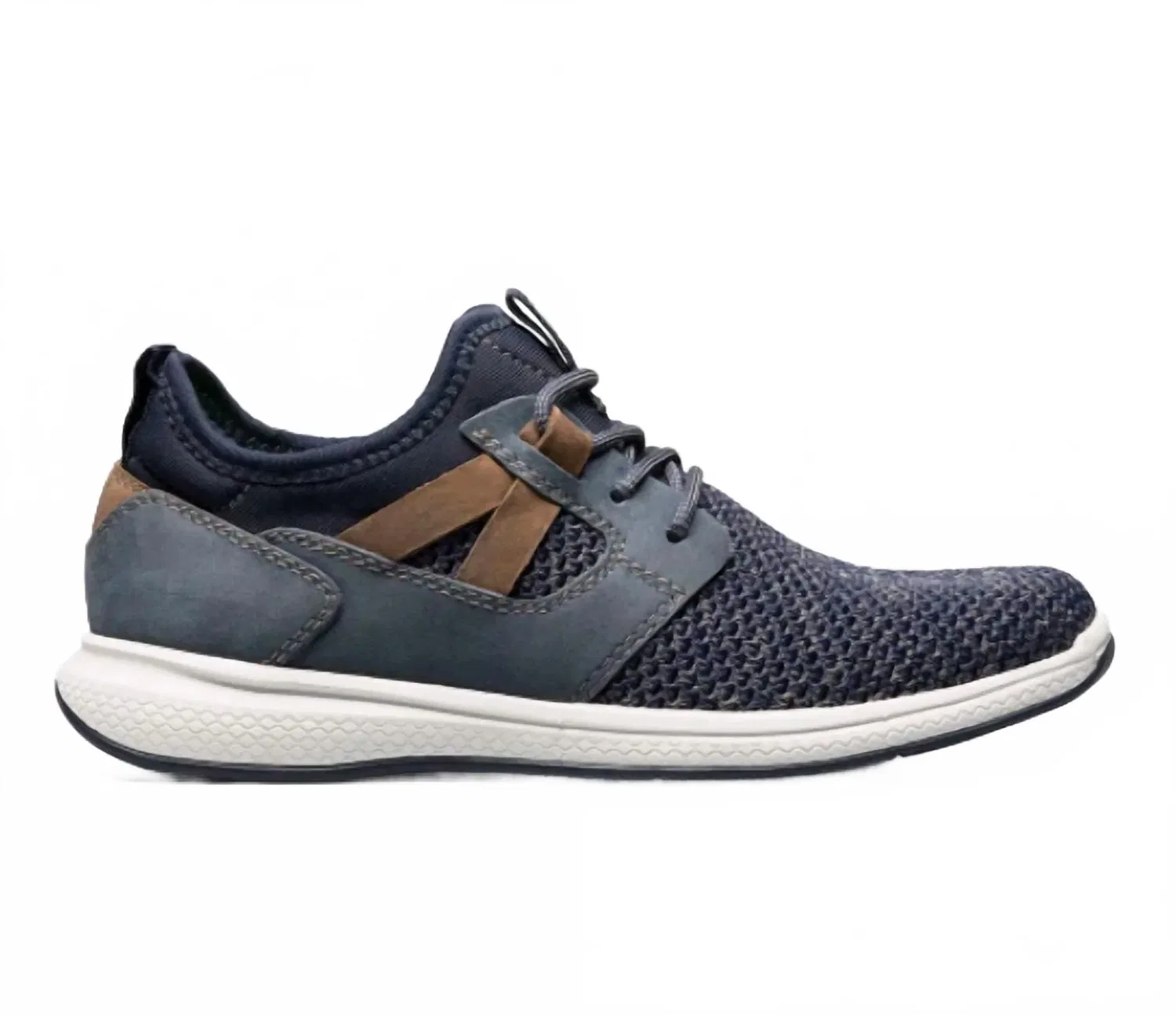 Детские кроссовки для мальчиков с текстильным верхом Great Lakes Jr. Knit Plain Toe Florsheim, темно-синий — фото 2