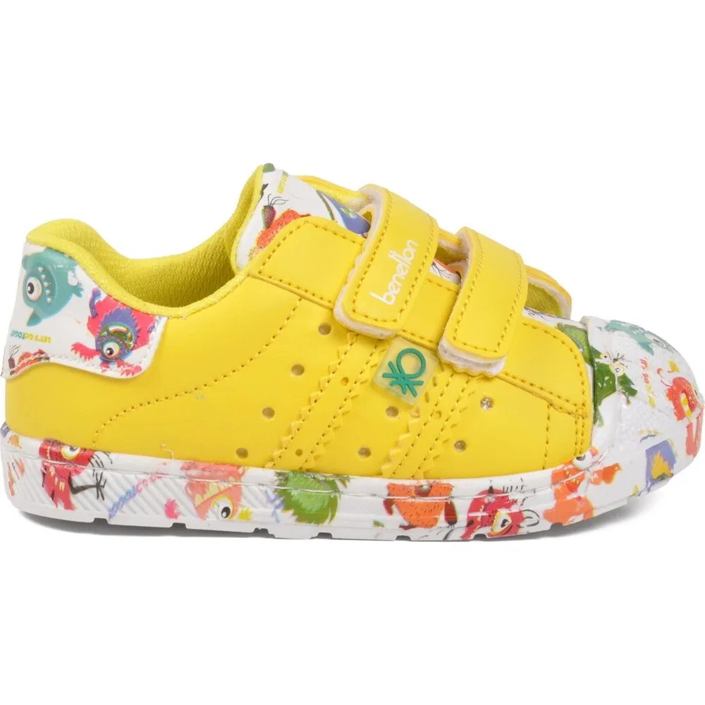 Детские кроссовки для мальчиков с липучками Yellow BN-30965 B United Colors Of Benetton