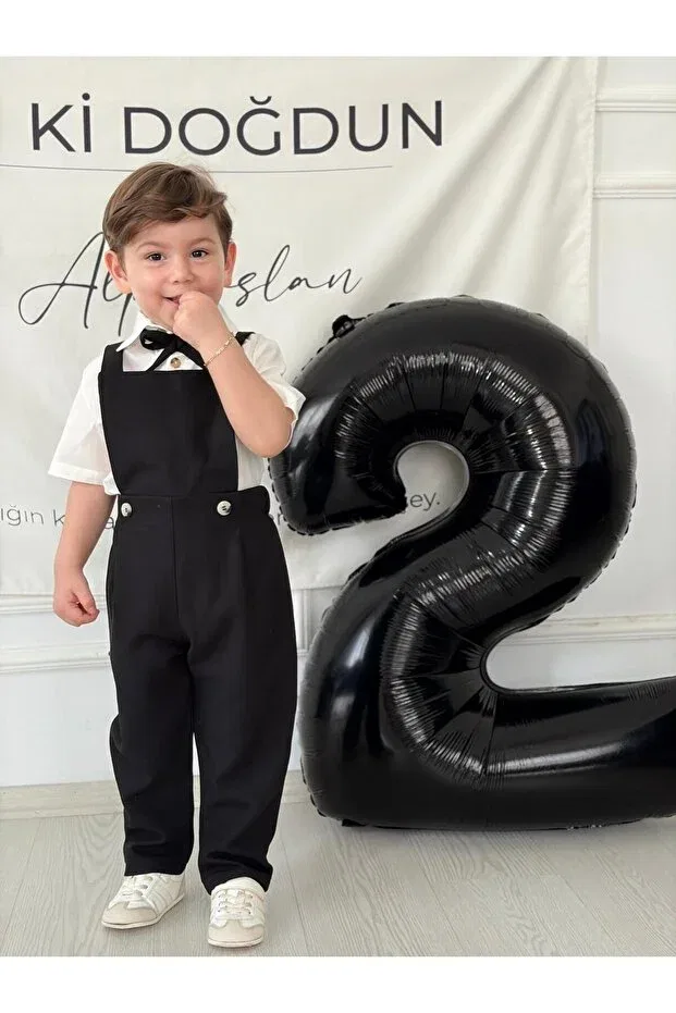 Детский комбинезон для мальчиков с длинным рукавом Gardener Model Z Kids, Black — фото 2