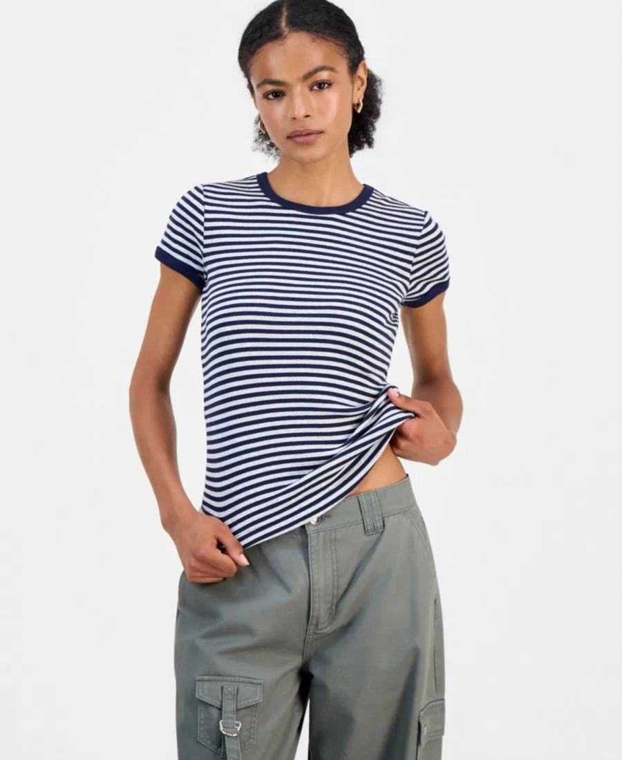 Футболка с принтом Just Polly, Heather Gray Navy