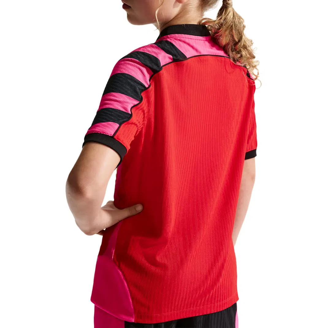 Детская футболка с V-образным вырезом, быстросохнущая X LEGO, Nike, Bright Pink/Energetic Red/Black — фото 3