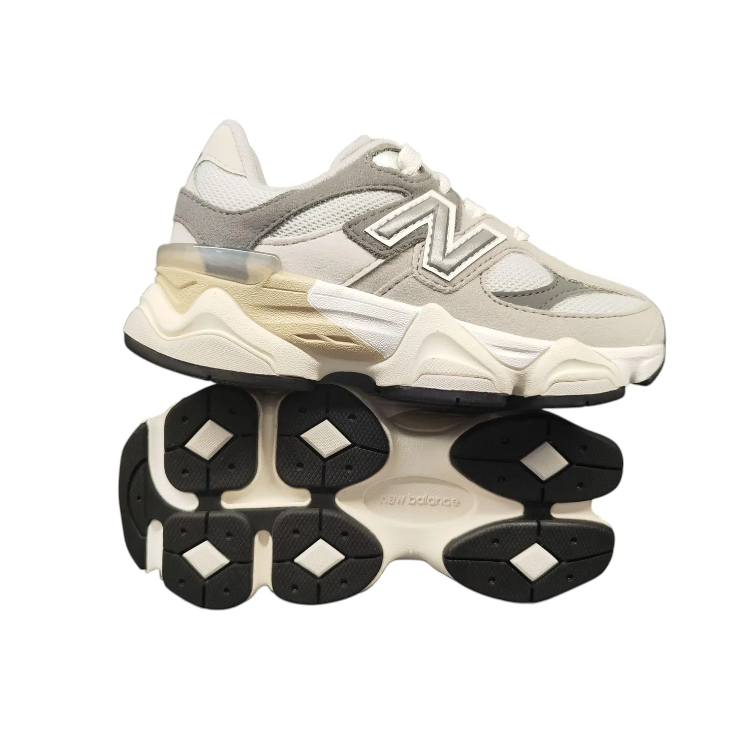 Детские кроссовки для мальчиков с технологией ABZORB 9060 New Balance, Grey — фото 3
