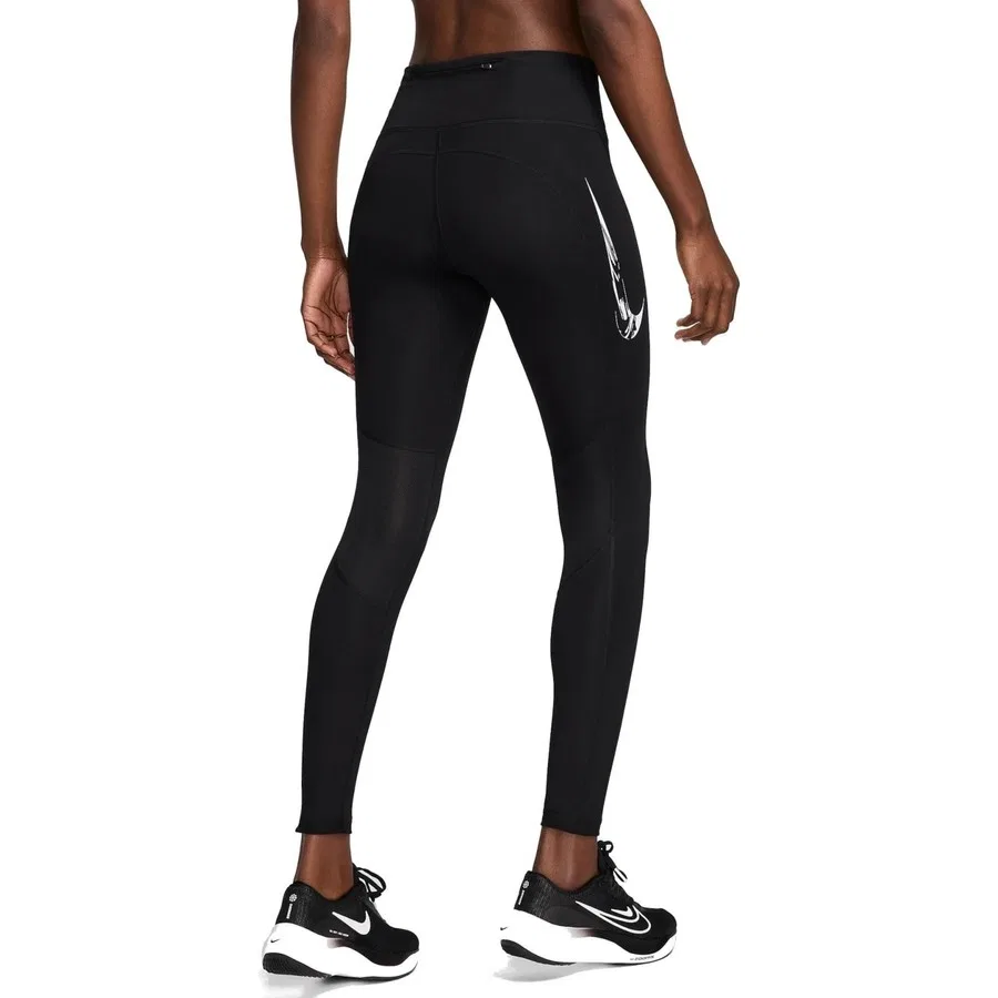 Женские леггинсы с технологией Dri-FIT, модель Dri-Fit Fast 7/8, Nike, Черный — фото 2