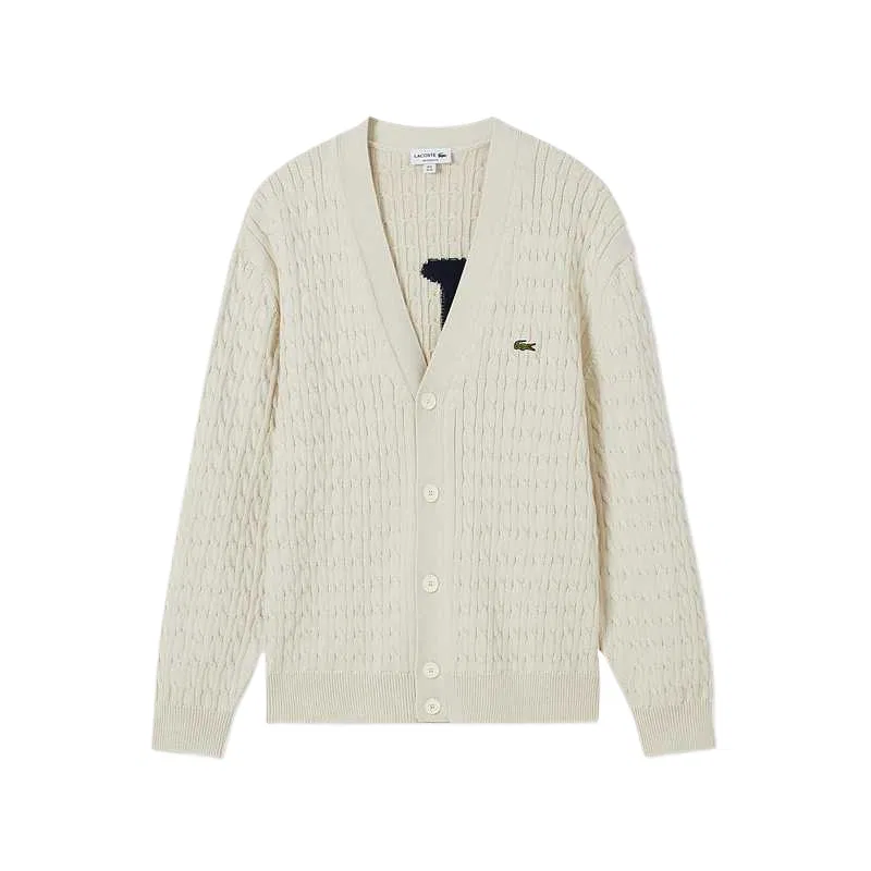Мужской джемпер с V-образным вырезом LACOSTE, Oat