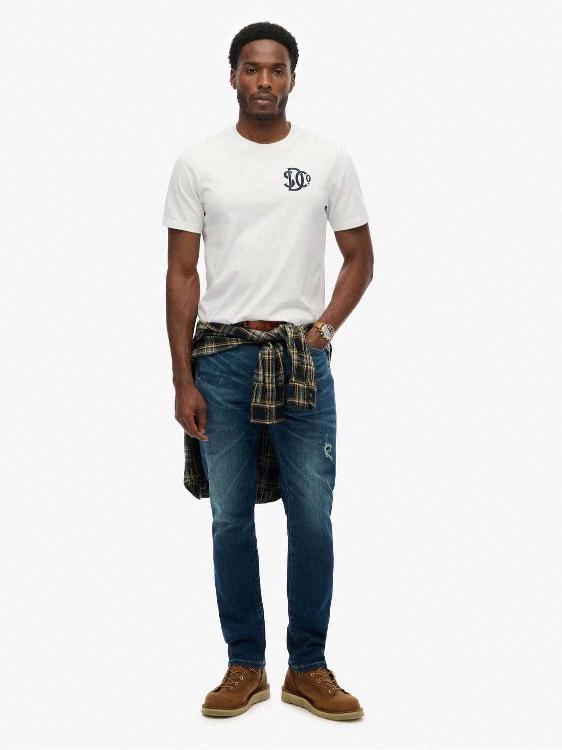 Футболка Relaxed Fit, Sd&Co Neon Superdry, бело-синий — фото 2