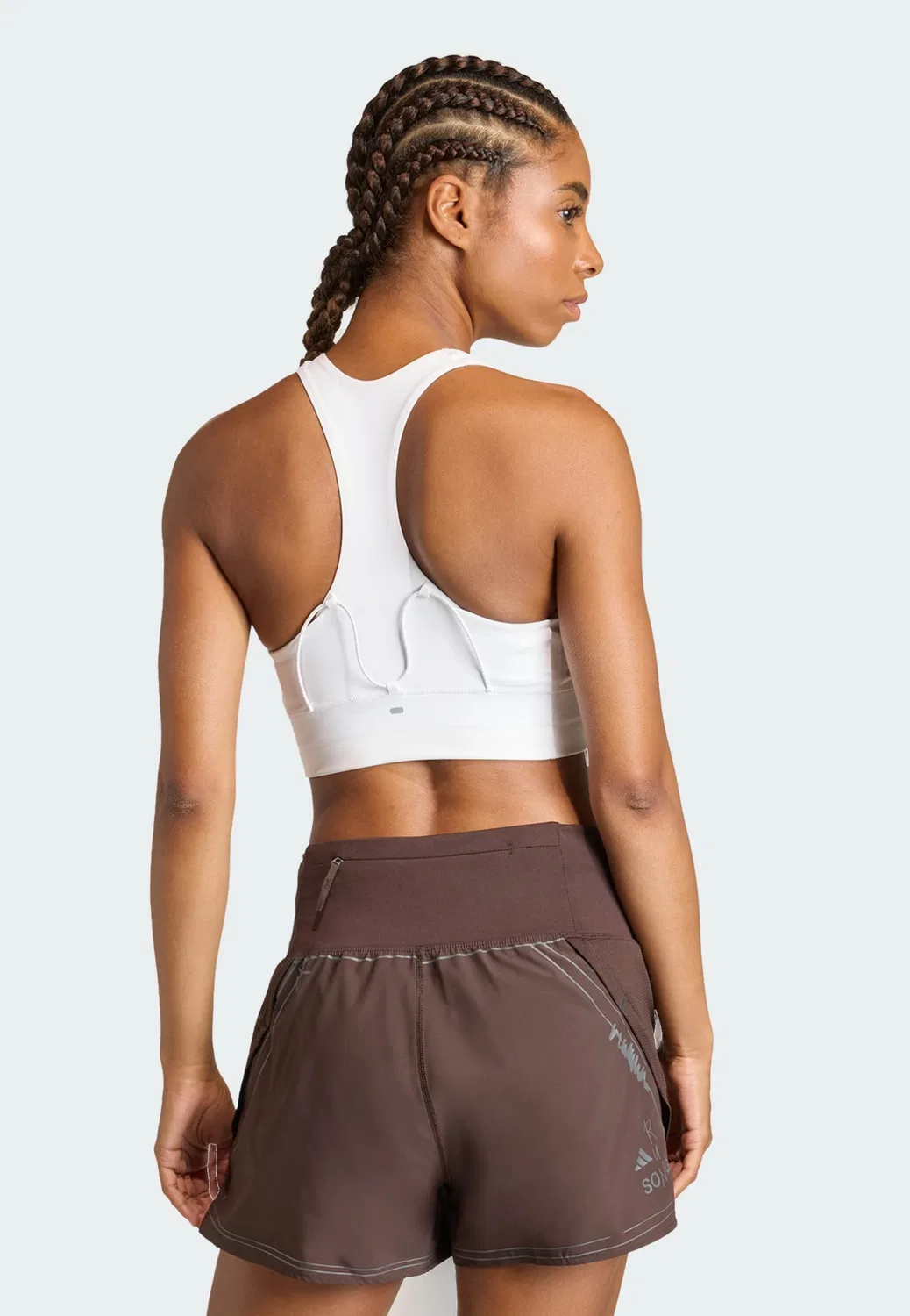 Спортивный бюстгальтер-бралетт Adidas Performance Adi365 белого цвета — фото 4