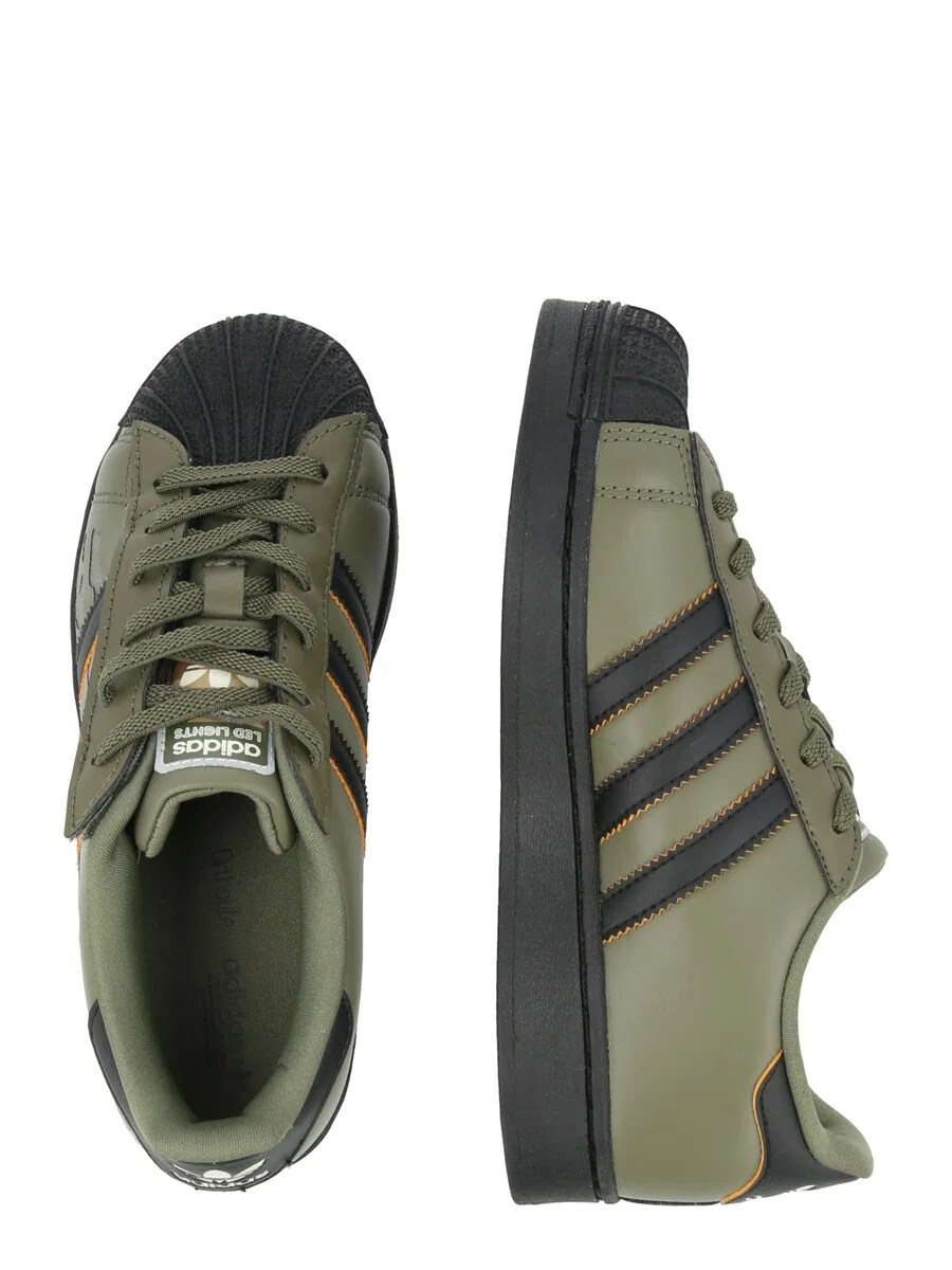 Кроссовки ADIDAS ORIGINALS 'SUPERSTAR' цвета хаки и оливкового оттенка — фото 2