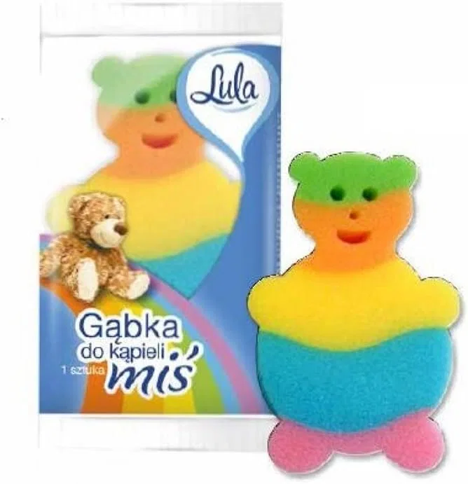 Мочалка для ванны Teddy, Lula, 1 шт, 16x9x4.5 см, Многоцветный