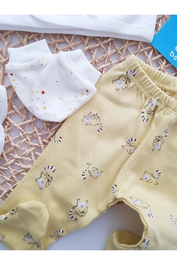 Детский комплект одежды для новорожденных хлопковый Artıbebe, Sarı — фото 3