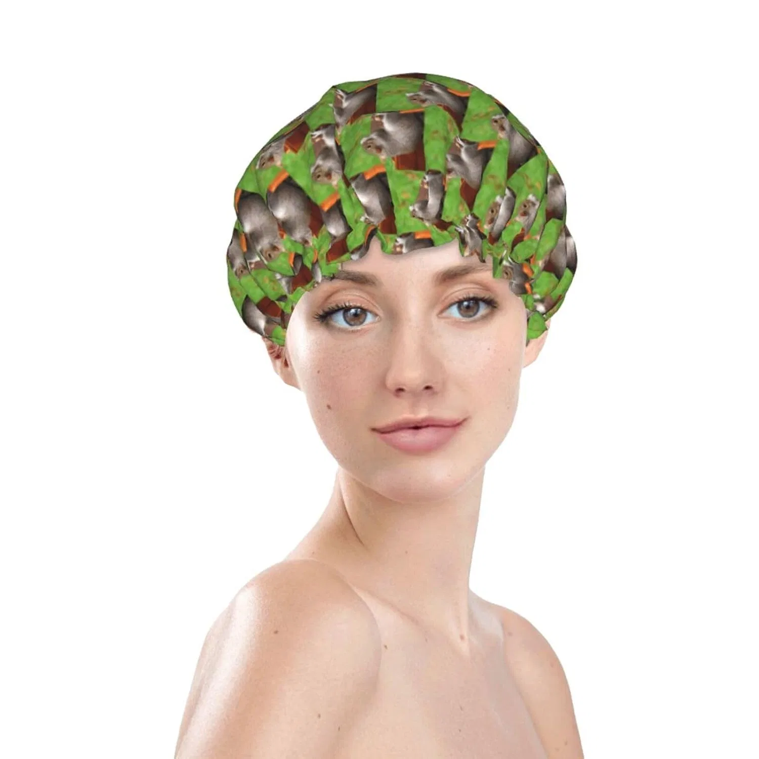 Шапочка для душа с принтом ZaKhs, Двойной слой, 11 см — фото 3