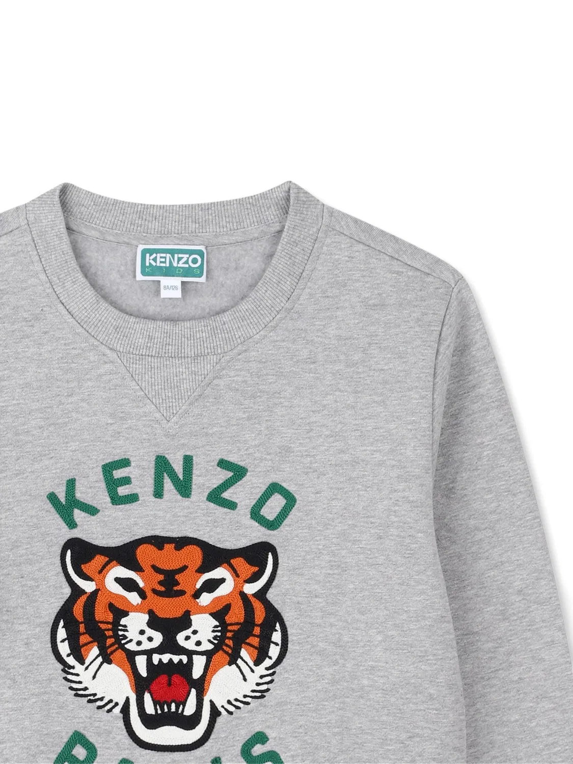 Толстовка с вышитым тигром Kenzo, светло-серый — фото 2