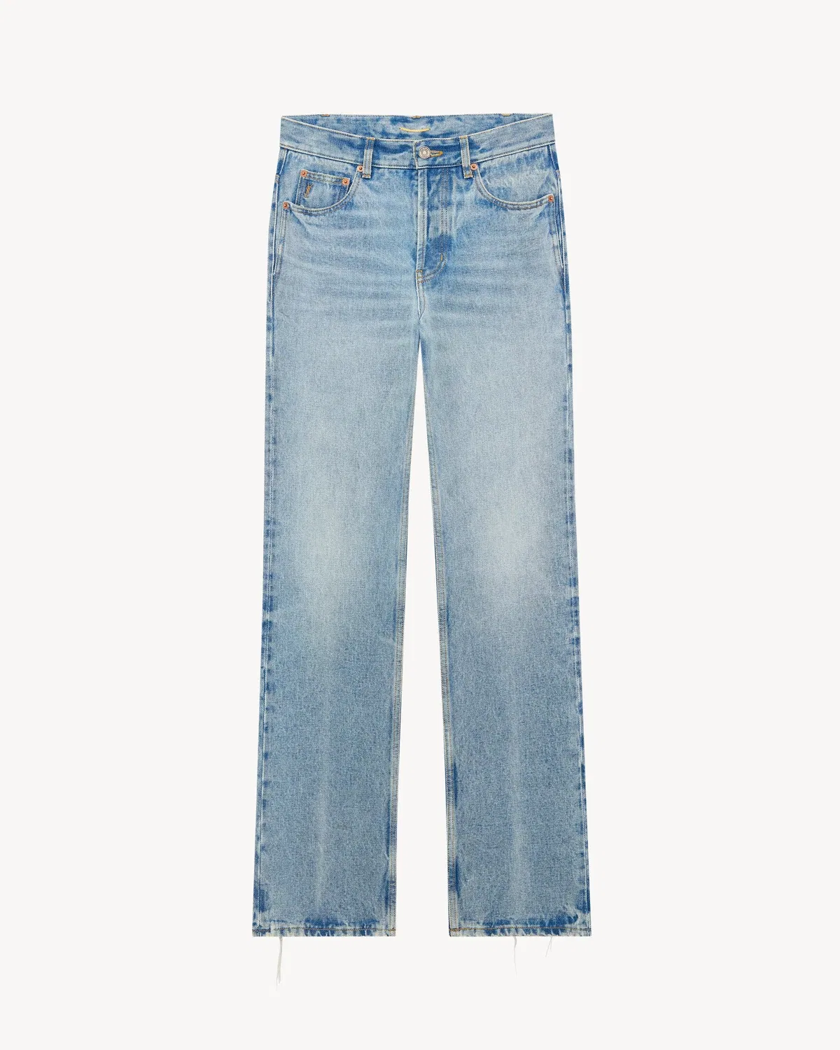 Прямые джинсы с низкой посадкой Nico, Saint Laurent, синий