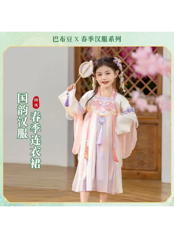 Платье с длинным рукавом Hanfu Ruqun Bobdog, красный