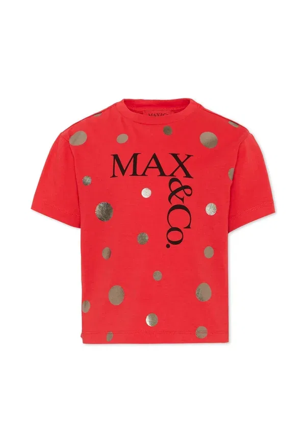 Футболка с горошком T-shirt Max&Co., red, красный