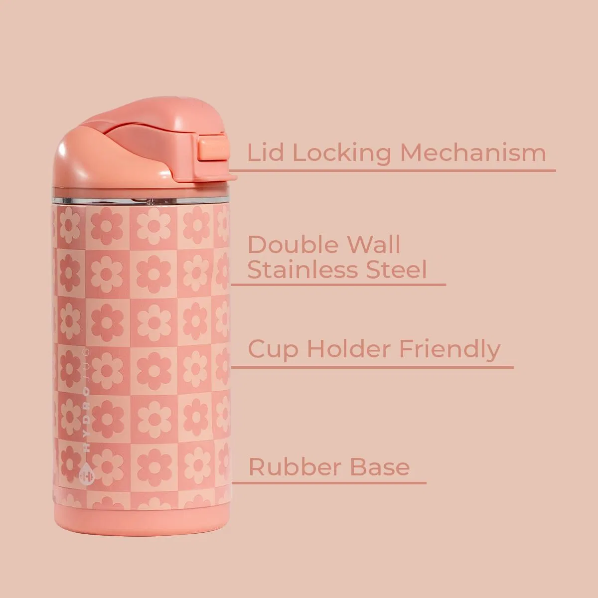 Детская бутылка для воды 0,4 л с трубочкой и поильником Ease2o HydroJug, Daisy Checkers — фото 2