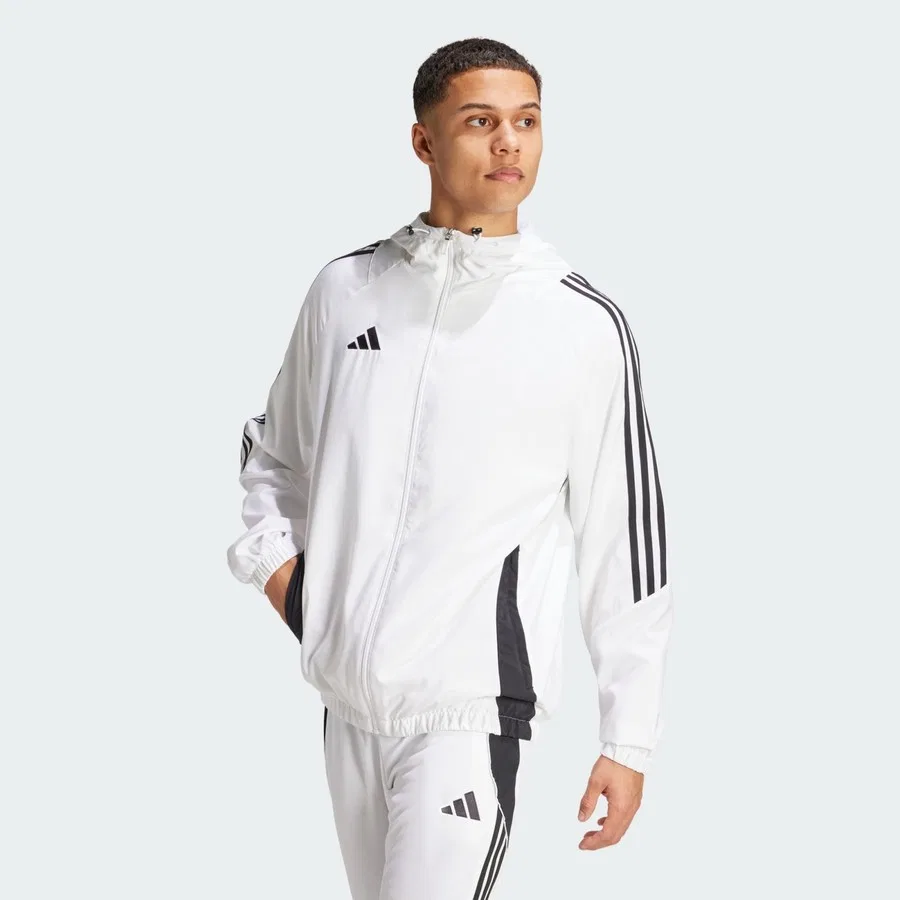 Ветровка мужская с капюшоном Tiro 24 adidas, Белый