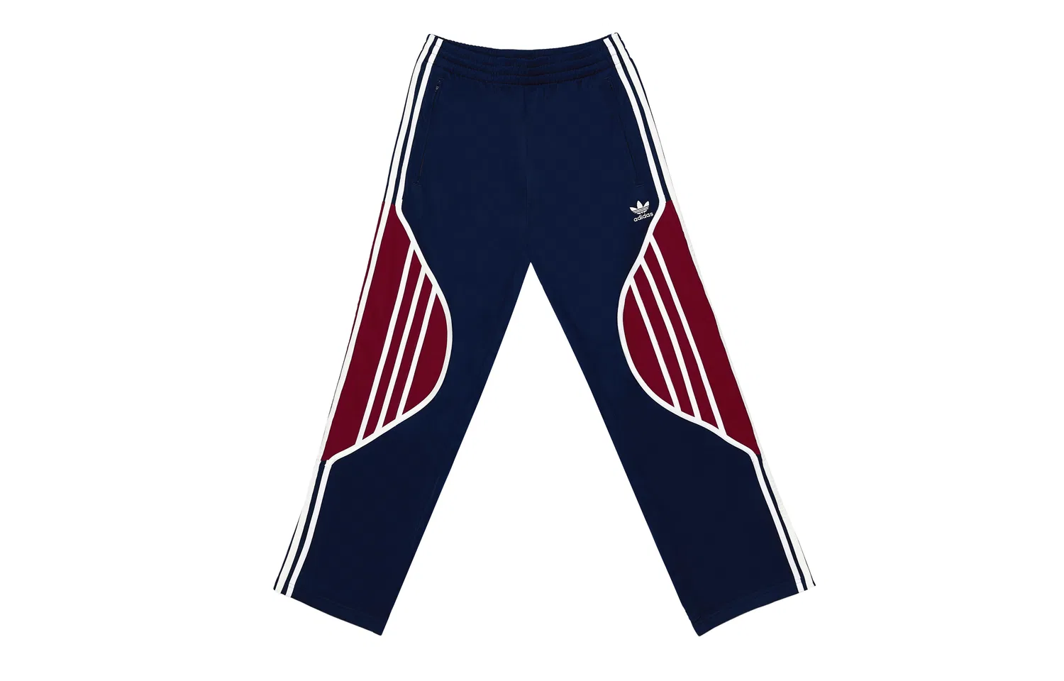Детские спортивные штаны с принтом Adidas Originals Adicolor 3 Stripes Knitted Sweatpants, Blue Red