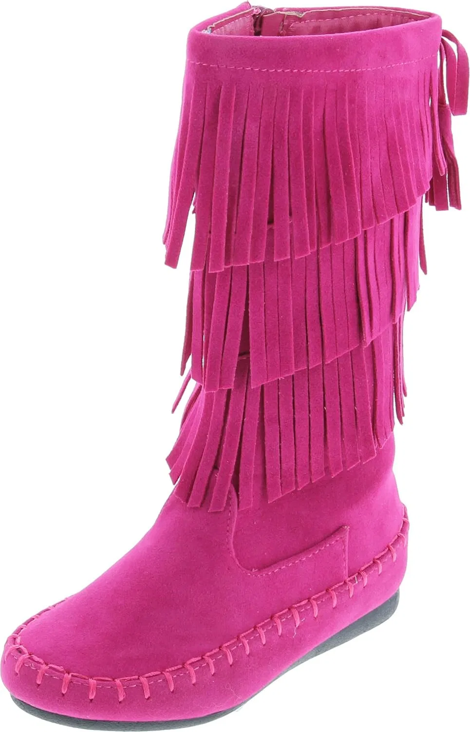 Детские сапоги для девочек с бахромой Link Candice-16K, Fuchsia