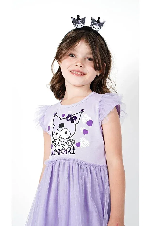 Детское платье для девочек с принтом Kuromi Buse&Eylül Bebe, Purple