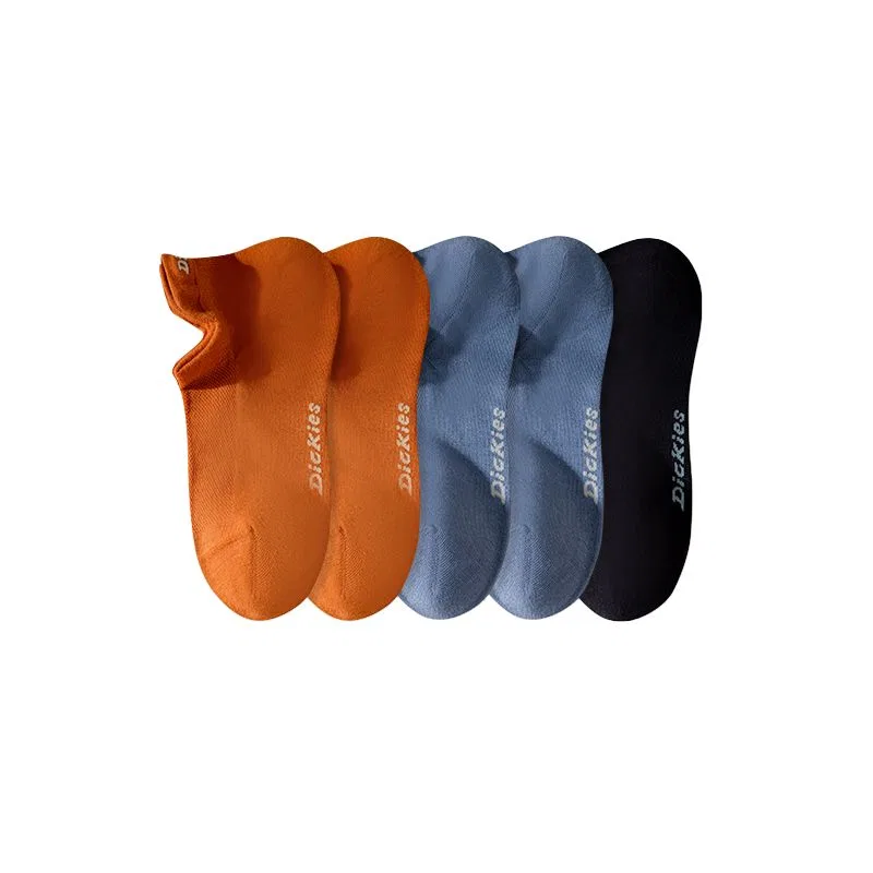 Детские носки-невидимки, набор из 5 пар, Dickies, Orange/Orange/Blue/Blue/Black