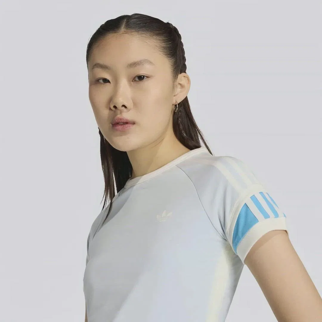 Женская футболка с длинным рукавомDouble Layer Cari T-Shirt Adidas Originals, White — фото 2