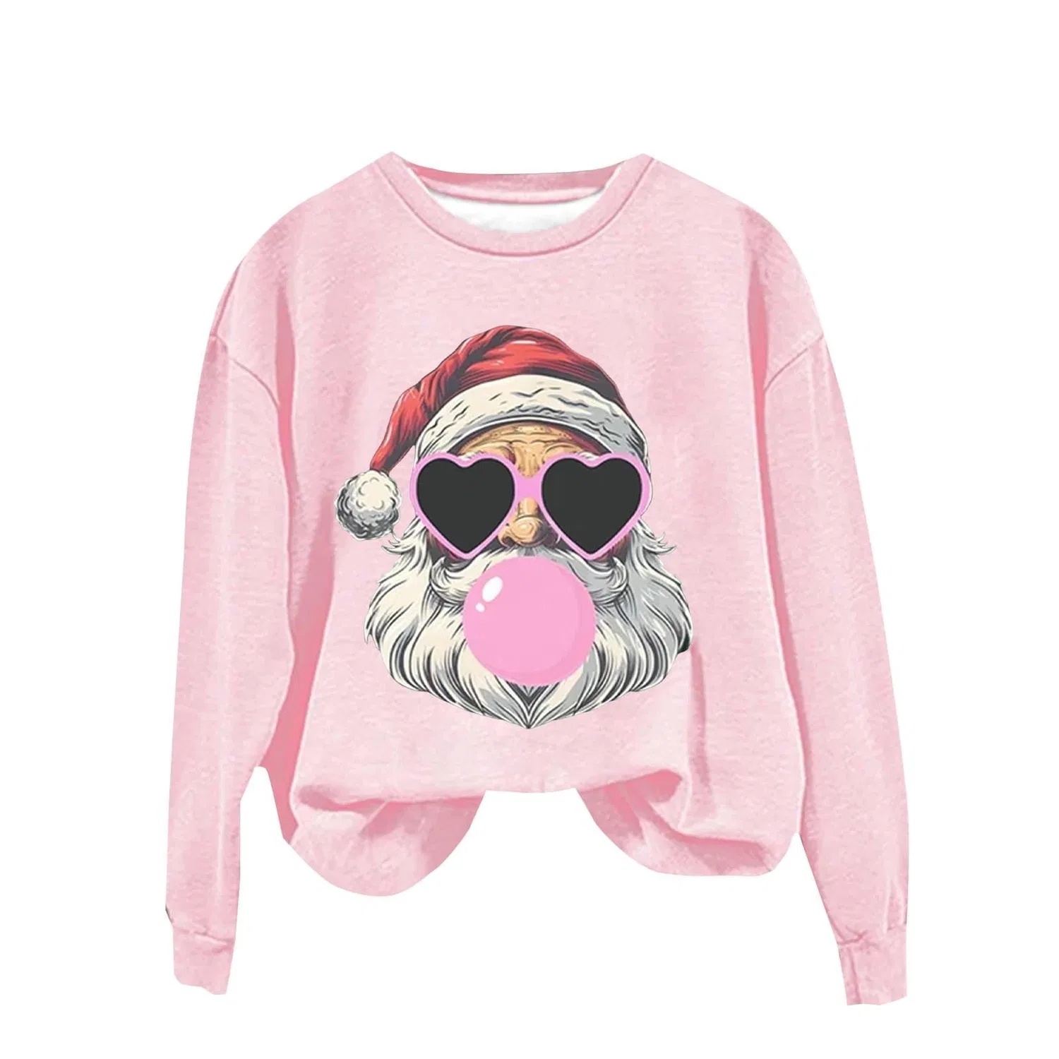 Женский свитшот с принтом Santa для женщин, Z12 Pink — фото 3