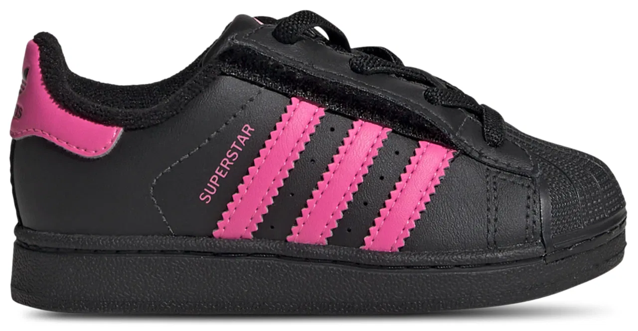 Кроссовки для малышей девочек Superstar II Adidas, розовый/черный