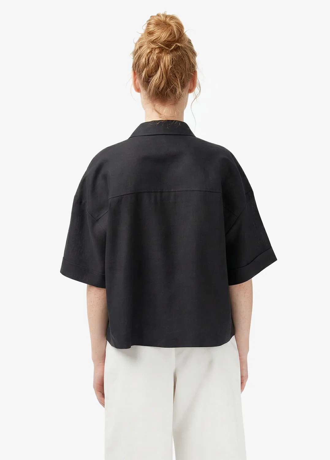 Блуза Lacoste Truvakar Kollu Relaxed Fit, черная — фото 3