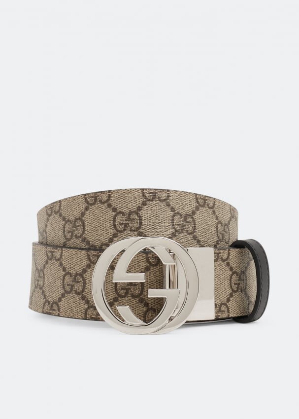 

Ремень GUCCI Reversible GG Supreme belt, бежевый