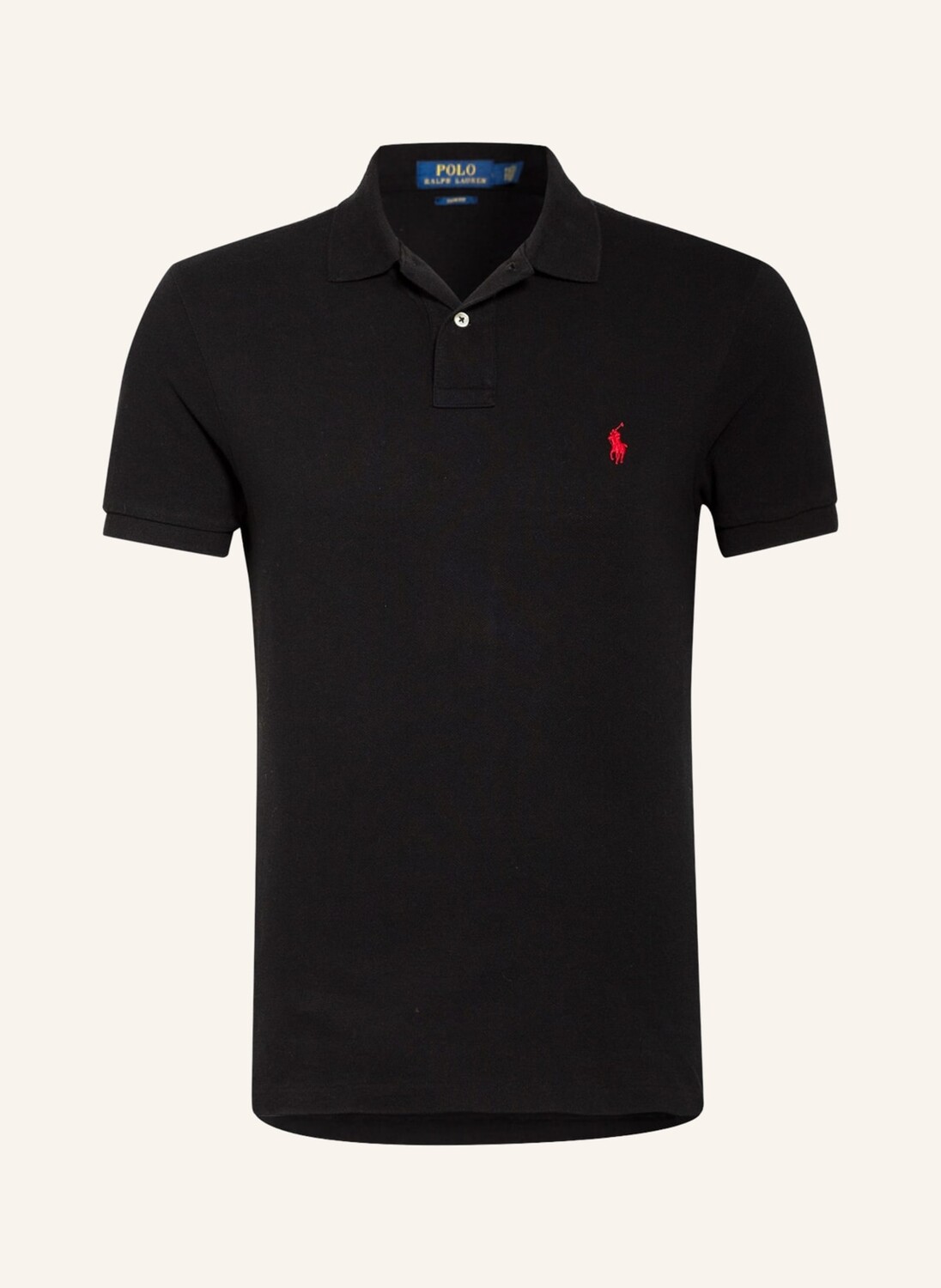 

Рубашка поло POLO RALPH LAUREN Piqué Slim Fit, черный