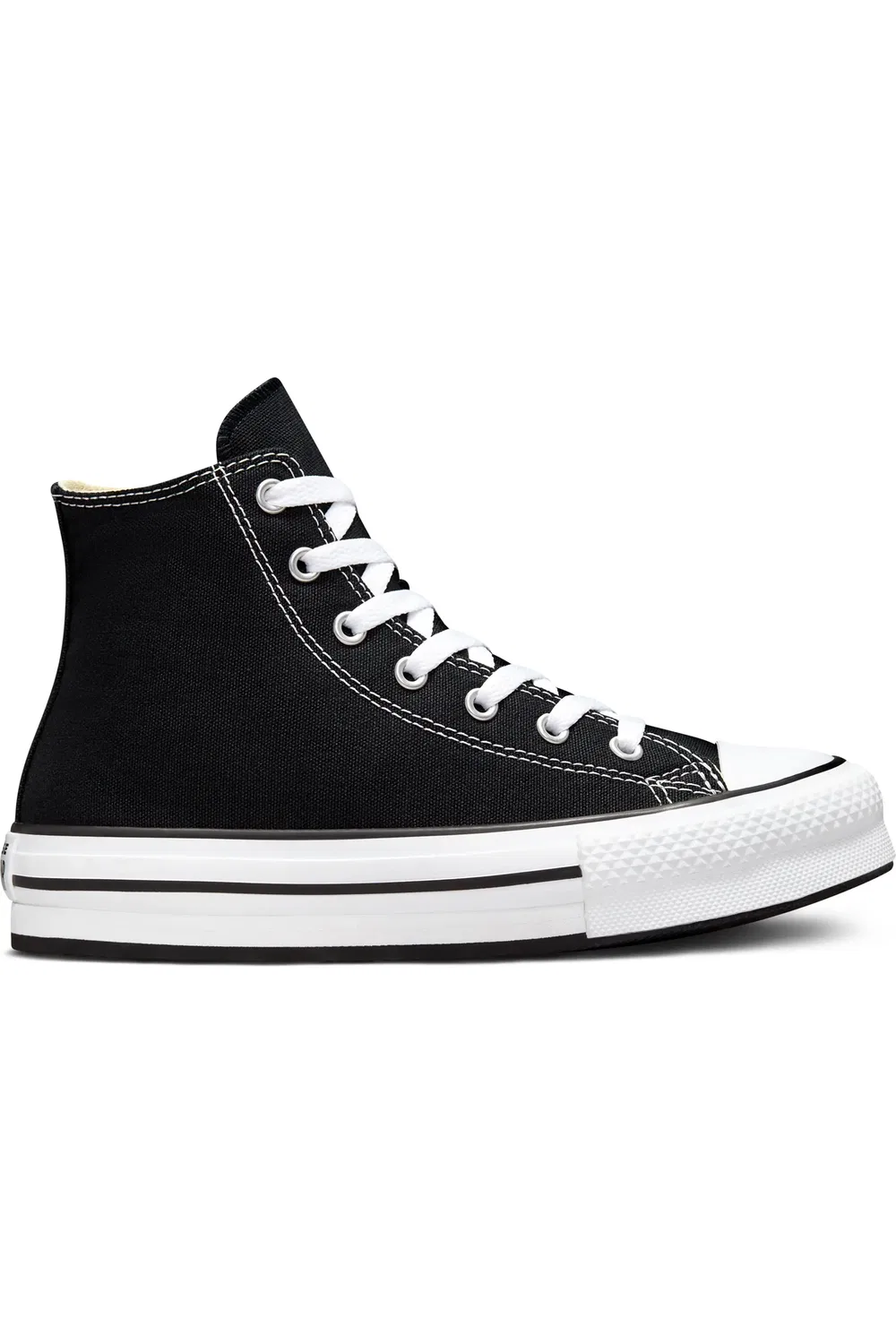 Кеды детские высокие на платформе EVA Chuck Taylor All Star EVA Lift Converse, черный/белый/черный — фото 2