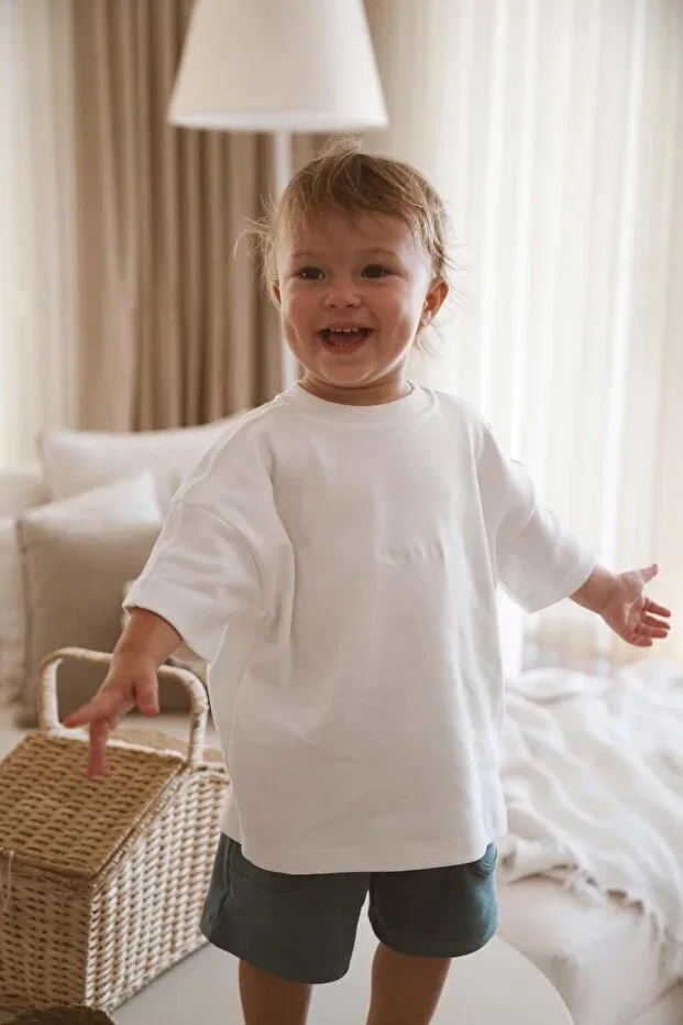 Детская футболка с вышивкой Oversize Oh La La Koala For Little Ones, White — фото 3