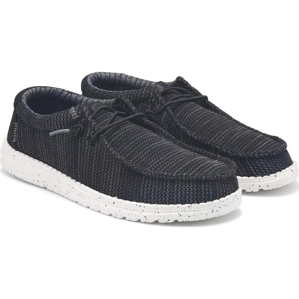 Детские слипоны Wally из трикотажа Heydude, Black/White