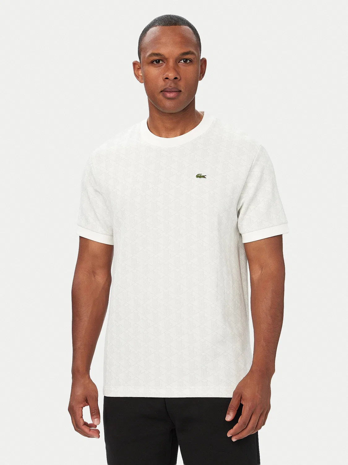Мужская футболка стандартного кроя Lacoste, бежевый