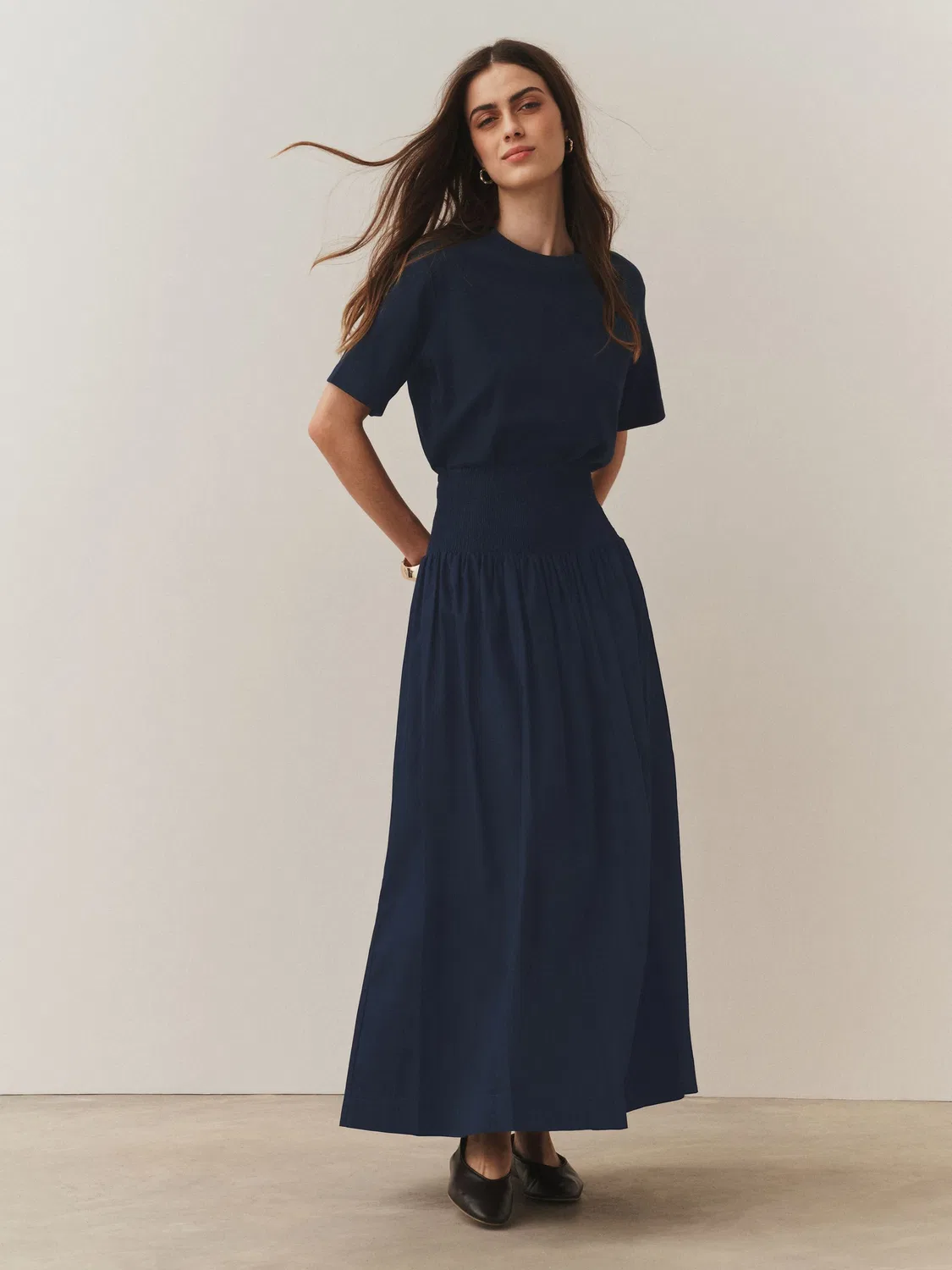 Юбка макси ширрованая Navy Blue Next — фото 2