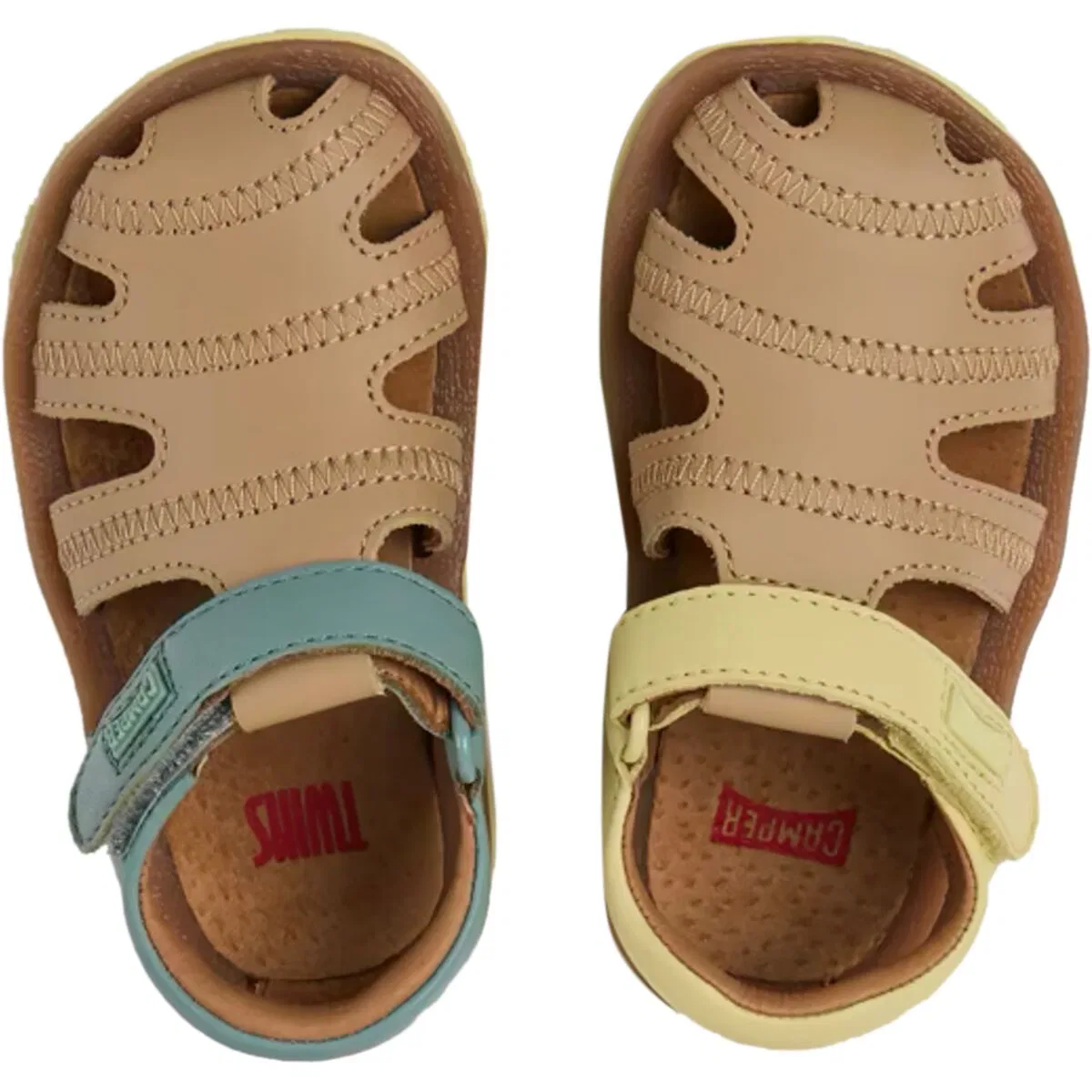 Кеды детские Camper Bicho FW Twins Shoe, дизайн-перевертыш, коричневый — фото 4