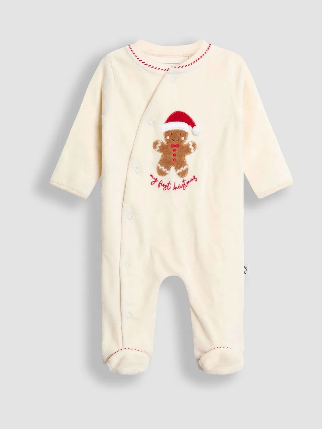 Комбинезон с аппликацией пряничного человечка Jojo Maman Bébé, экрю