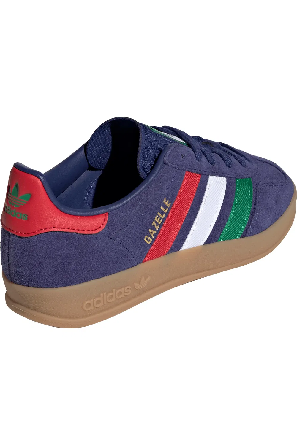 Детские кроссовки футбольные Gazelle Indoor adidas, Blue/Green/Scarlet — фото 2