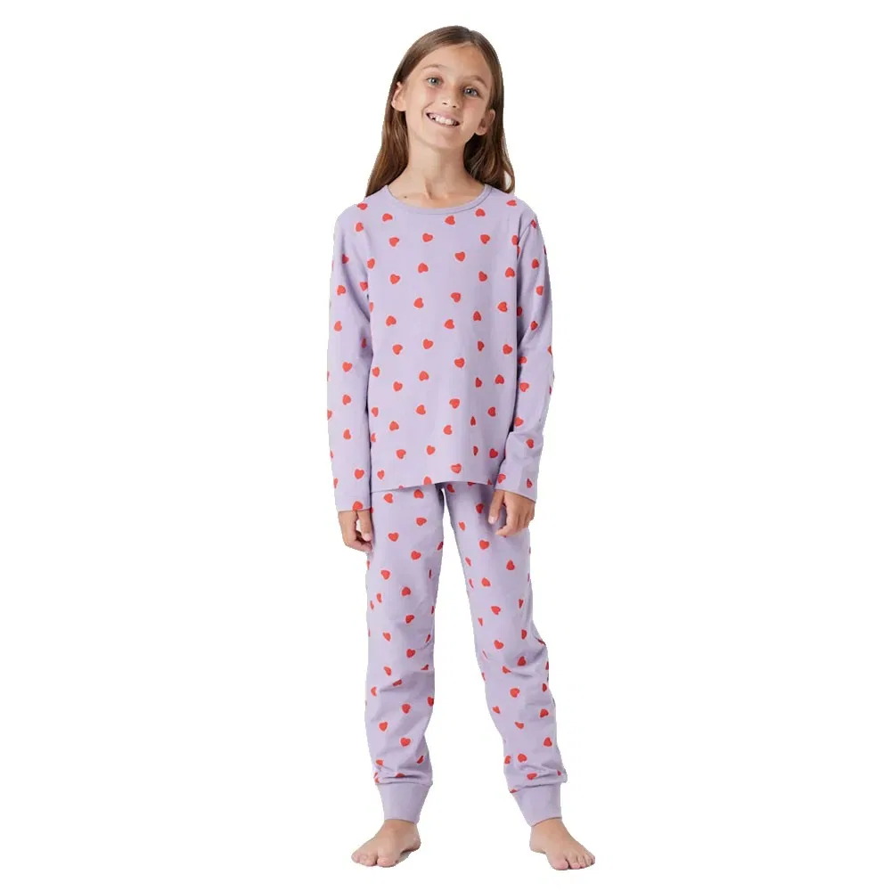 Пижама длинным рукавом Lavender Hearts Name It, фиолетовый
