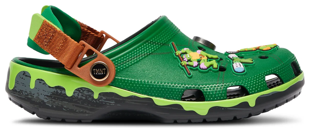 Сандалии для мальчиков Teenage Mutant Ninja Turtles Crocs, черный/зеленый — фото 2