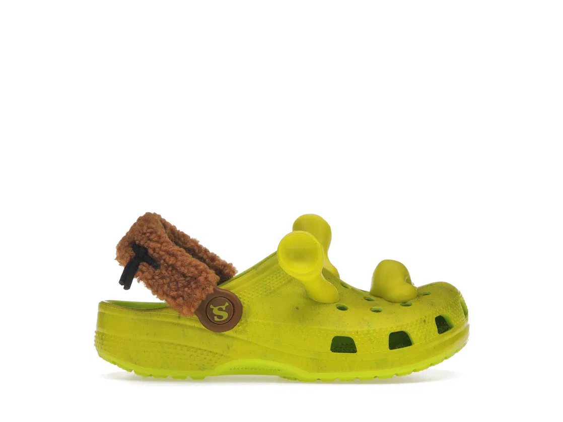 Детские клоги Crocs Classic Clog с принтом Crocs, Lime Punch