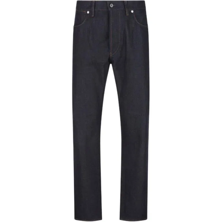 Мужские джинсы прямого кроя с вышитым логотипом STONE ISLAND, Dark Blue