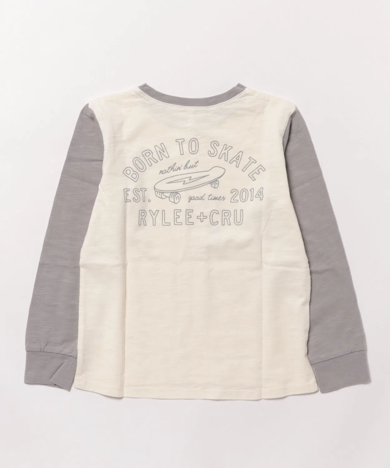 Mag. Детская футболка с длинным рукавомс принтом Rylee+Cru, Ivory — фото 2