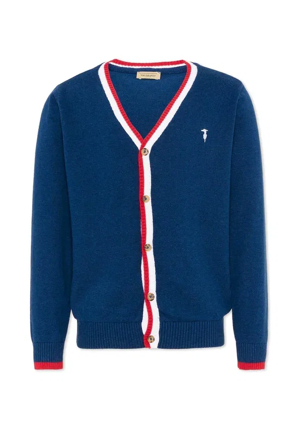 Кардиган из хлопка Cardigan Tru Trussardi Junior, синий