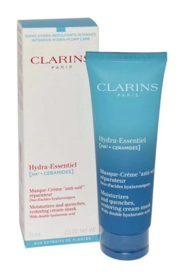 Крем-маска для лица Clarins, 75 мл, Hydra Essentiel Moisturizes And Quenches Restoring Cream Mask
