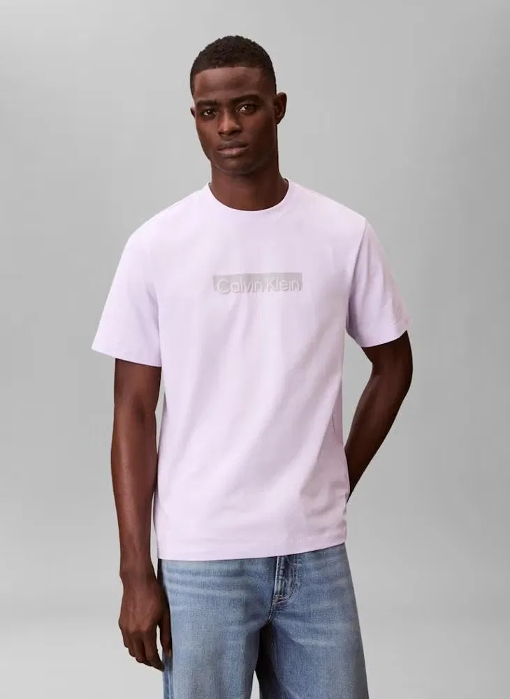 Футболка с принтом Fade Logo Calvin Klein, лиловый