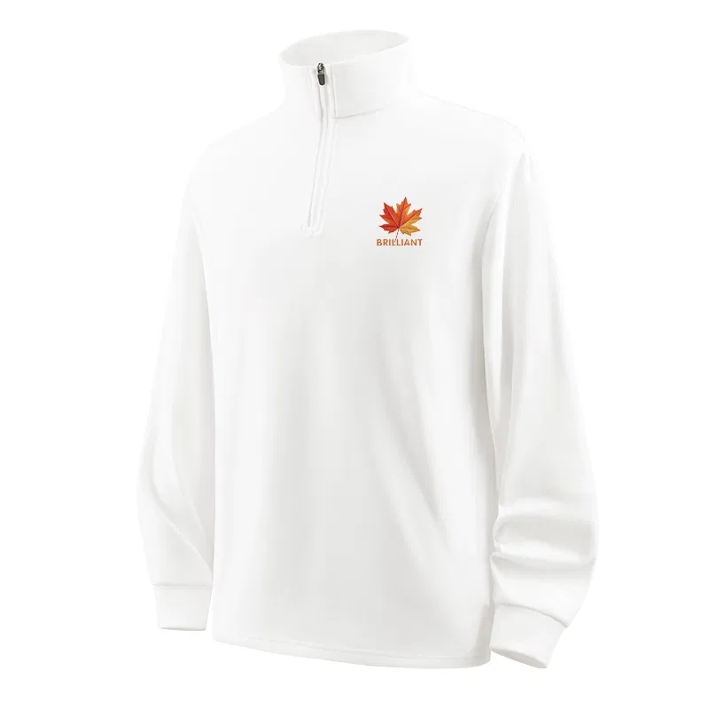 Свитшот детский с двойным флисовым слоем MINISO, White (Ma Gradient Maple Leaf Chest Logo)