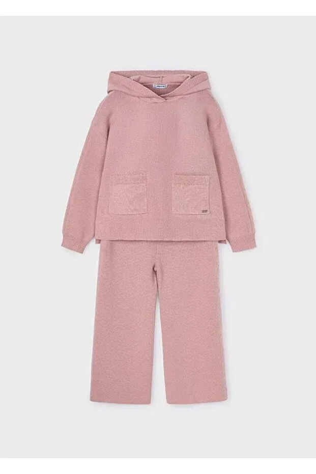 Детский спортивный костюм для девочек с капюшоном Mayoral, Pink