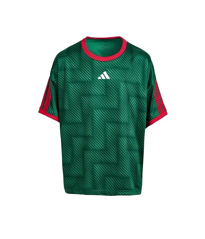 Футболка Aop World Soccer Top Adidas Kids, Bold Green